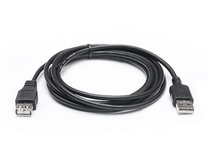 Кабель REAL-EL Pro USB - USB V 2.0 (M/F), 2 м, чорний (EL123500028)