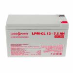 Акумуляторна батарея LogicPower 12V 7.5AH (LPM-GL 12 - 7.5 AH) GEL