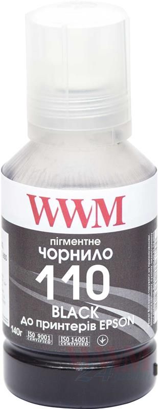 Чорнила WWM Epson M1100/M1120 (Black Pigment) (E110BP) 140г