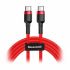 Кабель Baseus Cafule USB-C-USB-C, PD2.0 60W 1м Red (CATKLF-G09)