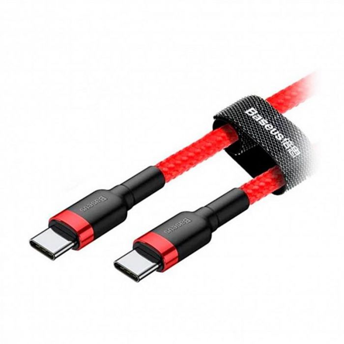 Кабель Baseus Cafule USB-C-USB-C, PD2.0 60W 1м Red (CATKLF-G09)