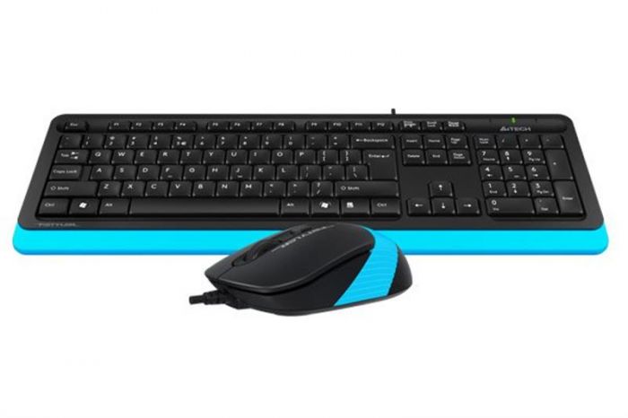 Комплект (клавіатура, мишка) A4Tech F1010 Black/Blue USB