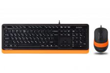 Комплект (клавіатура, мишка) A4Tech F1010 Black/Orange USB