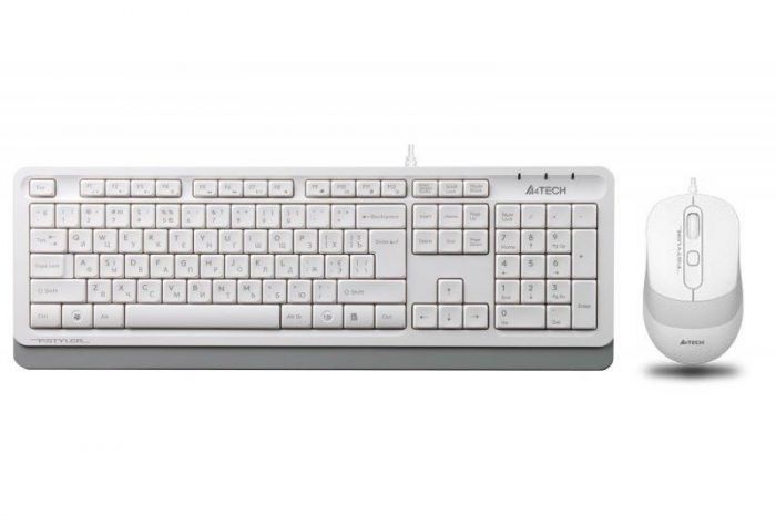 Комплект (клавіатура, мишка) A4Tech F1010 White USB