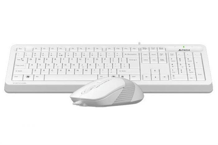 Комплект (клавіатура, миша) A4Tech F1010 White