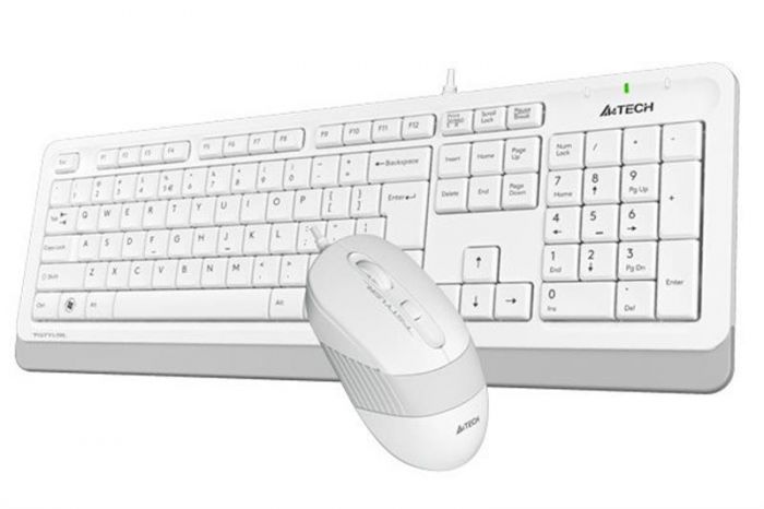 Комплект (клавіатура, мишка) A4Tech F1010 White USB