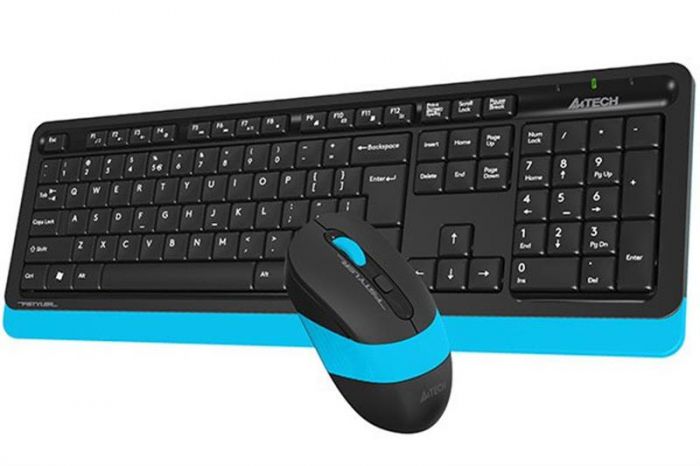 Комплект (клавіатура, мишка) бездротовий A4Tech FG1010 Black/Blue USB