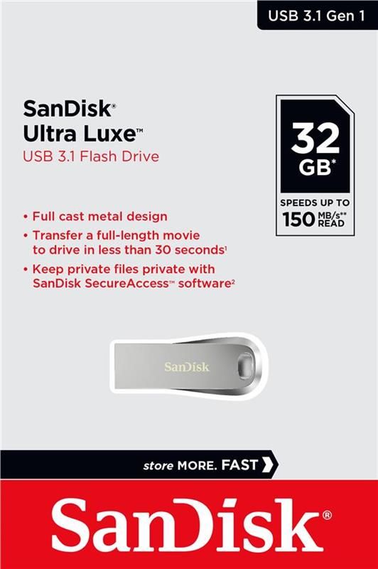 Флеш-накопичувач USB3.1  32GB SanDisk Ultra Luxe (SDCZ74-032G-G46)