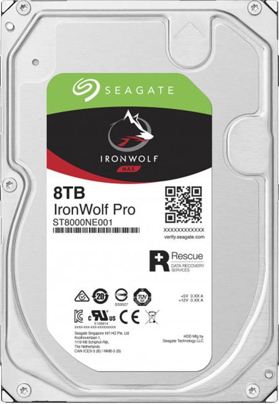 Накопичувач HDD SATA 8.0TB Seagate IronWolf Pro NAS 7200rpm 256MB (ST8000NE001)