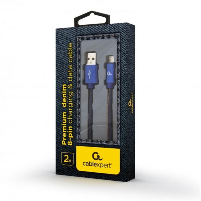 Кабель Cablexpert USB - Lightning (M/M), преміум, 2 м, синій (CC-USB2J-AMLM-2M-BL)