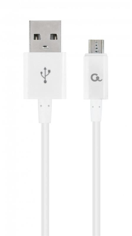 Кабель Cablexpert (CC-USB2P-AMmBM-1M-W) USB 2.0 A - microUSB B, преміум, 1м, білий