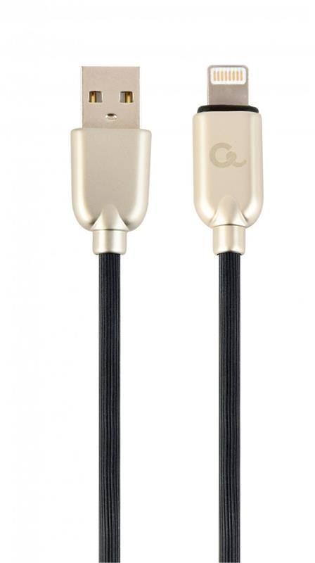 Кабель Cablexpert USB - Lightning (M/M), преміум, 2 м, чорний (CC-USB2R-AMLM-2M)