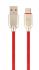 Кабель Cablexpert (CC-USB2R-AMCM-1M-R) USB 2.0 A - USB Type-C, 2.1А, преміум, 1м, красний