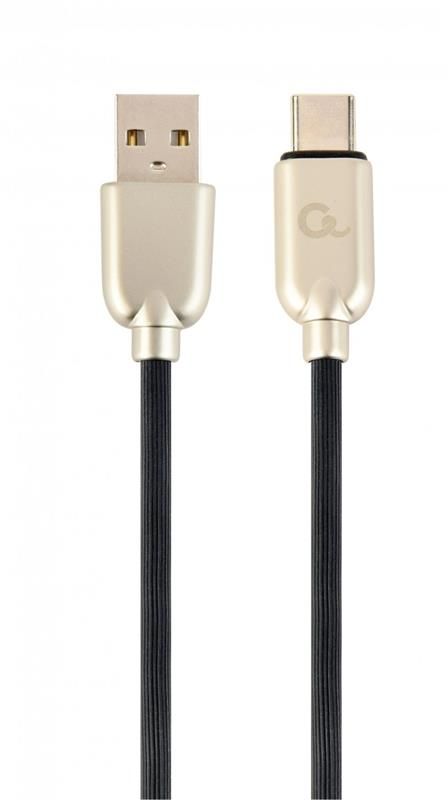 Кабель Cablexpert USB - USB Type-C V 2.0 (M/M), 2.1 А, преміум, 1 м, чорний (CC-USB2R-AMCM-1M)