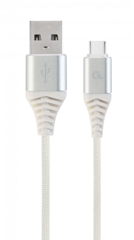 Кабель Cablexpert (CC-USB2B-AMCM-1M-BW2) USB 2.0 A - USB Type-C, преміум, 1м, білий