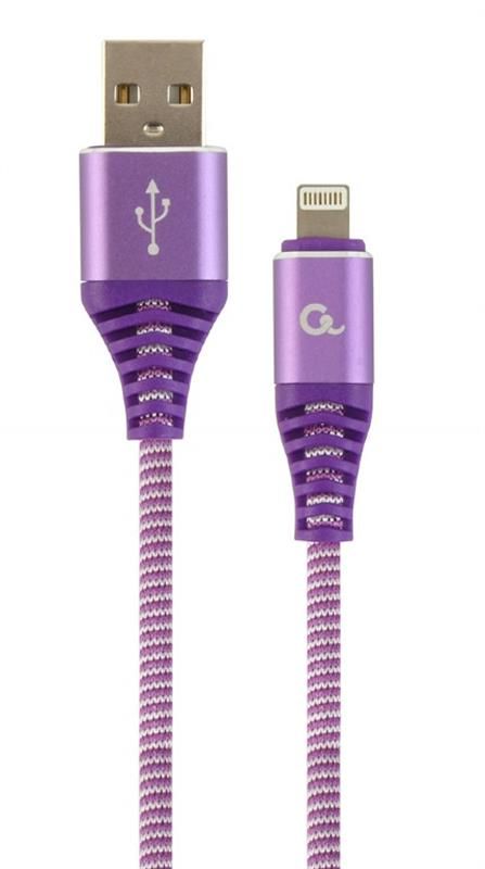 Кабель Cablexpert USB - Lightning, преміум (M/M), 1 м, фіолетовий (CC-USB2B-AMLM-1M-PW)