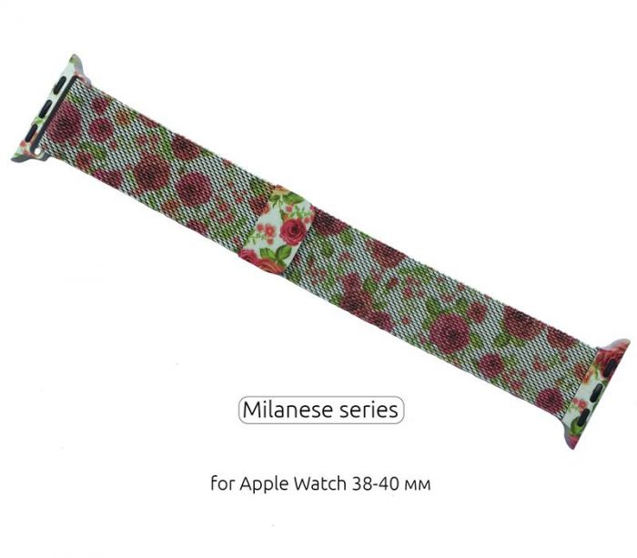 Ремінець Armorstandart Milanese Loop для Apple Watch 38mm/40mm Flowers Rose (ARM52961)