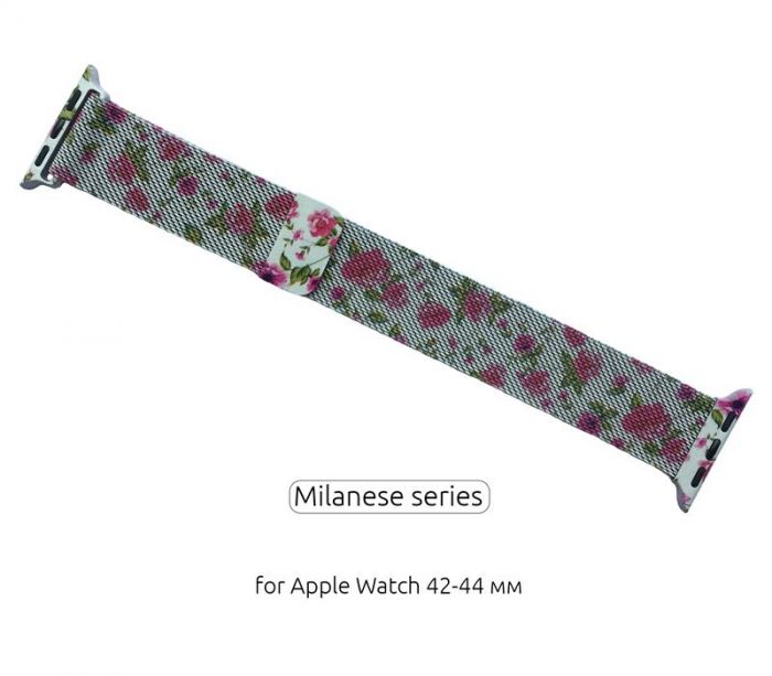 Ремінець Armorstandart Milanese Loop для Apple Watch 42mm/44mm Flower Red Lily (ARM52964)