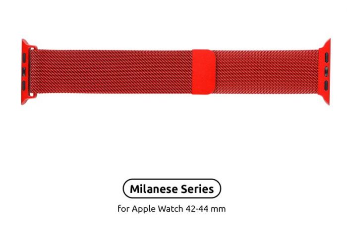 Ремінець Armorstandart Milanese Loop для Apple Watch 38mm/40mm Red (ARM54390)