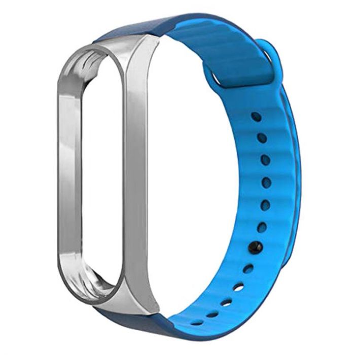 Ремінець Armorstandart Sport Silicone для Xiaomi Mi Band 3 Silver/Blue (ARM54515)