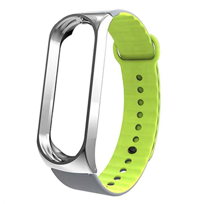 Ремінець Armorstandart Sport Silicone для Xiaomi Mi Band 3 Silver/Green (ARM54516)