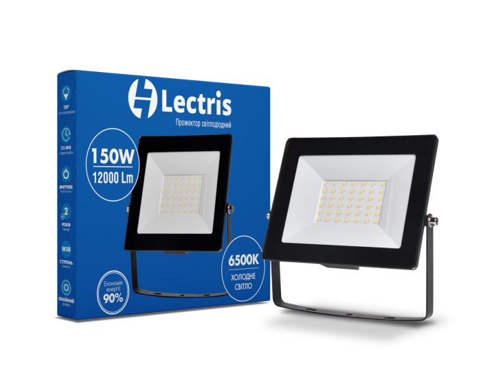 Світлодіодний прожектор Lectris 150W 12000Лм 6500K 185-265V IP65 1-LC-3006