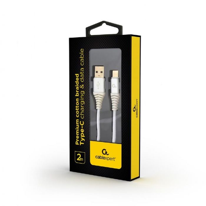Кабель Cablexpert USB - USB Type-C V 2.0 (M/M), 2 м, White (CC-USB2B-AMCM-2M-BW2)
