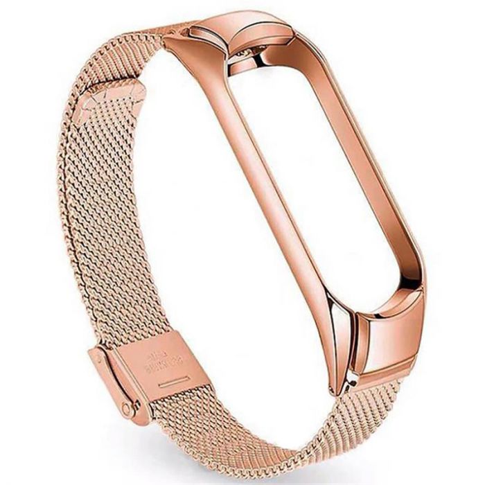Ремінець BeCover Metal для Xiaomi Mi Smart Band 5/Mi Smart Band 6 Rose Gold (705149)