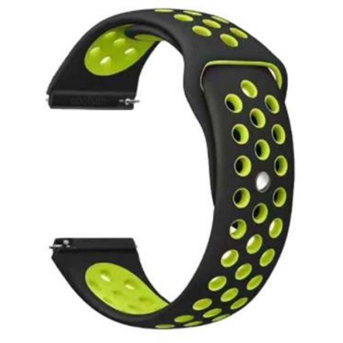 Ремінець BeCover Nike Style для Xiaomi Amazfit Bip/Bip Lite/Bip S Lite/GTR 42mm/GTS/TicWatch S2/TicWatch E Black-Yellow (705706)