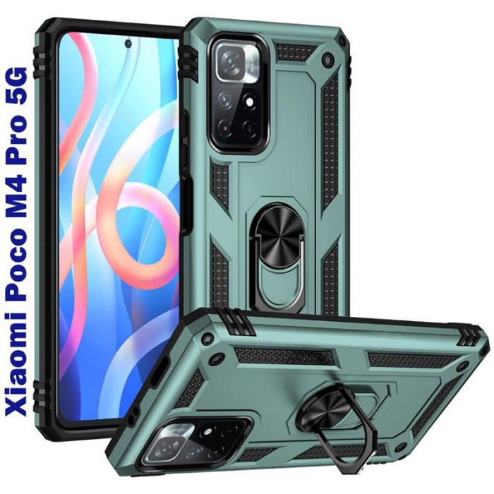 Чохол-накладка BeCover Military для Xiaomi Poco M4 Pro 5G Dark Green (707123)