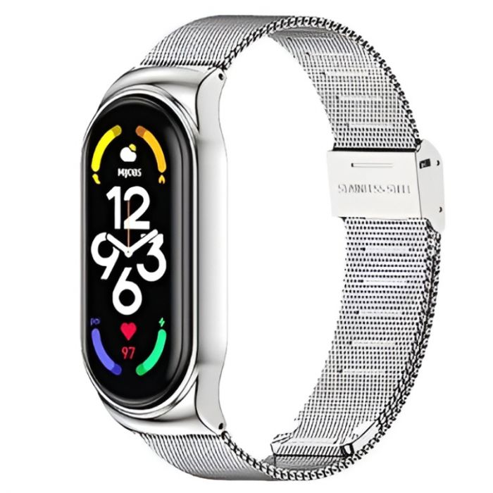 Ремінець BeCover Metal для Xiaomi Mi Smart Band 7 Silver (707494)