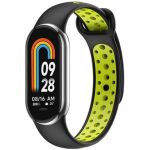 Ремінець BeCover Vents Style для Xiaomi Mi Smart Band 8 Black-Green (709416)