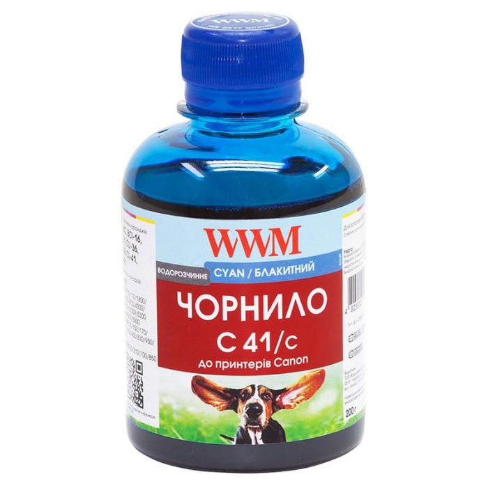 Чорнило WWM для CANON CL41/51/CLI8/BCI-16 (Cyan) 200г