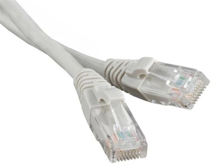 Патч-корд литой, UTP, RJ45, Cat.5e, 10m, сірий