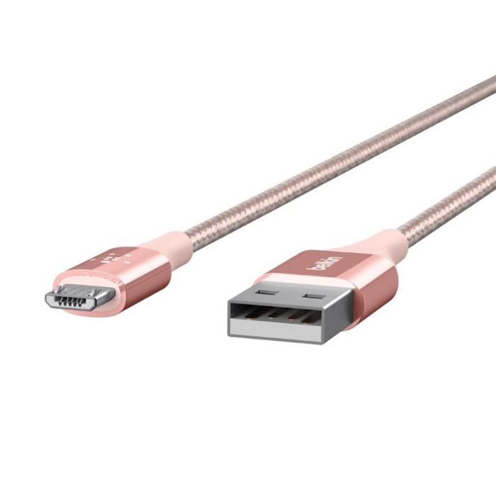 Кабель Belkin DuraTek Mixit USB2.0-MicroUSB, 1.2м Pink-Gold (F2CU051BT04-C00)