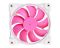 Вентилятор ID-Cooling ZF-12025-PINK ARGB (Single Pack), 120x120x25мм, 4-pin PWM, білий з рожевим