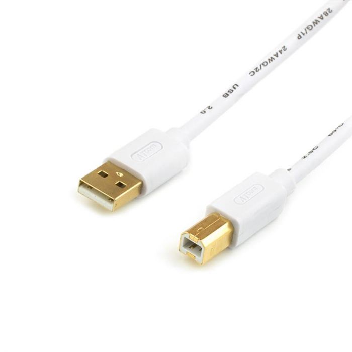 Кабель Atcom (14370) USB 2.0 AM/BM, 0.8м, білий
