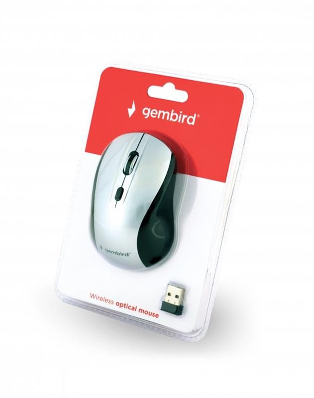Мишка бездротова Gembird MUSW-4B-02-BS Black/Silver USB