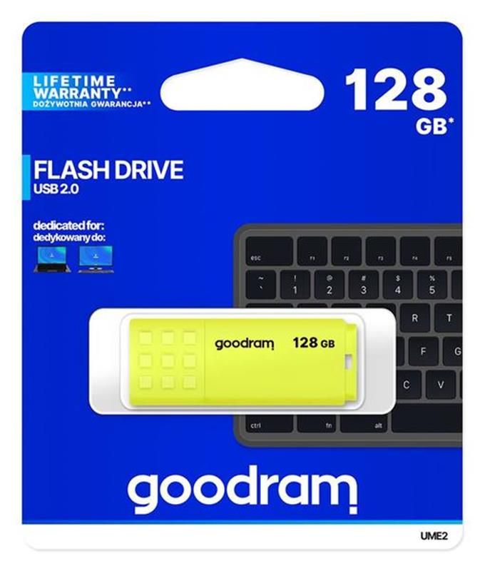 Флеш-накопитель USB 128GB GOODRAM UME2 Yellow (UME2-1280Y0R11)