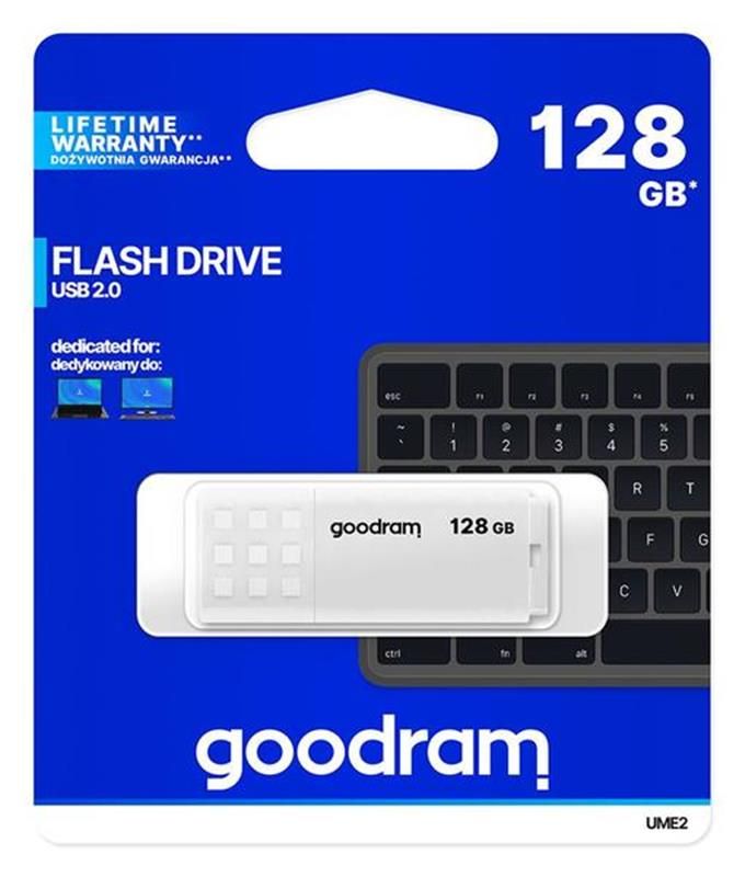 Флеш-накопичувач USB 128GB GOODRAM UME2 White (UME2-1280W0R11)