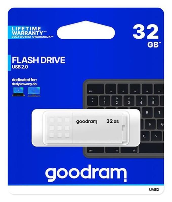 Флеш-накопичувач USB 16GB GOODRAM UME2 White (UME2-0160W0R11)