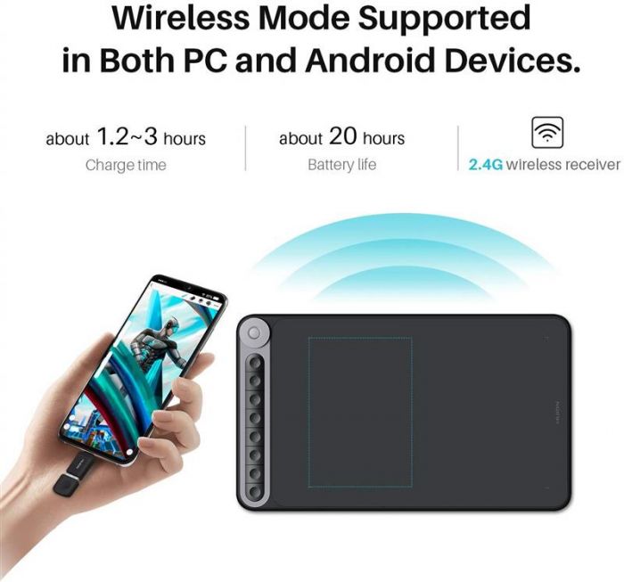 Графічний планшет Huion Inspiroy Dial Q620M + рукавичка Графічний планшет Huion Inspiroy Dial Q620M + рукавичка