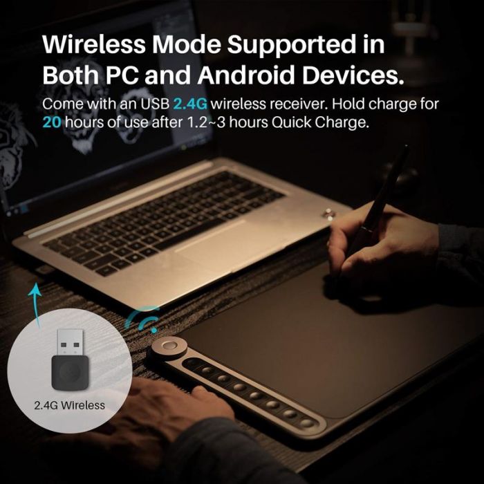 Графічний планшет Huion Inspiroy Dial Q620M + рукавичка Графічний планшет Huion Inspiroy Dial Q620M + рукавичка