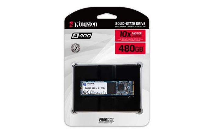 Накопичувач SSD  480GB M.2 SATA Kingston M.2 2280 SATA III TLC (SA400M8/480G)