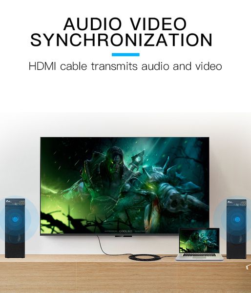 Кабель Vention HDMI - HDMI V 2.0 (M/M), 2 м, чорний (VAA-M02-B200)
