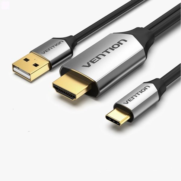 Кабель Vention Type-C - HDMI з живленням, 2 m (CGTBH)