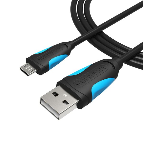 Кабель Vention USB-A 2.0 - microUSB B, 3 m, Black (VAS-A04-B300-N)
