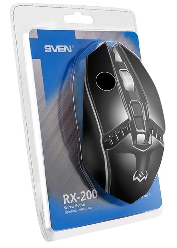 Мишка Sven RX-200 Black USB