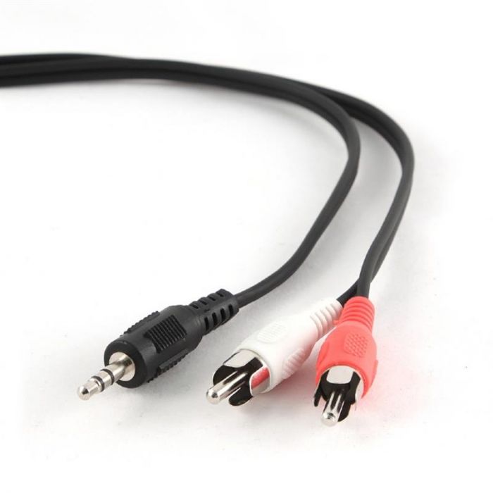 Аудио-кабель Cablexpert  3.5 мм - 2хRCA, M/M, 15 м, стерео, черный (CCA-458-15M)