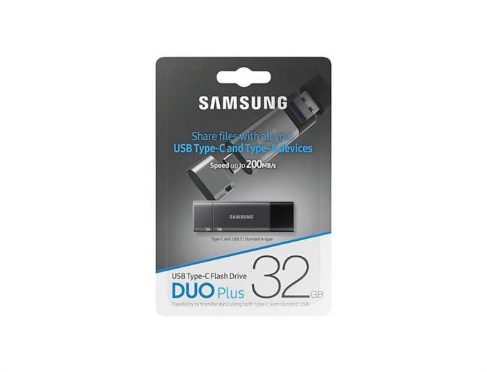 Флеш-накопичувач USB 3.1 32GB Type-C Samsung Duo Plus Grey (MUF-32DB/APC)